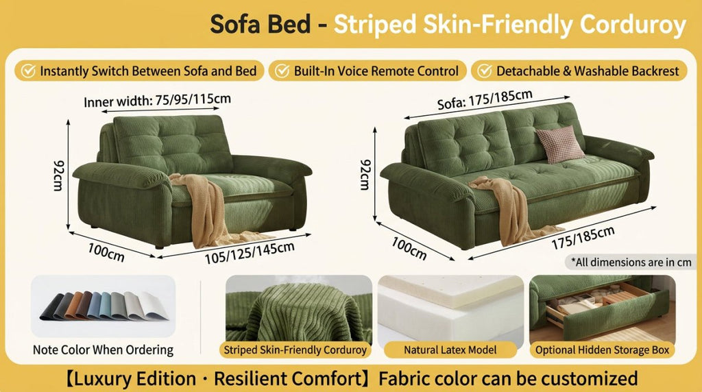 Electric Sofa Bed (Remote + Voice Control) - Androf