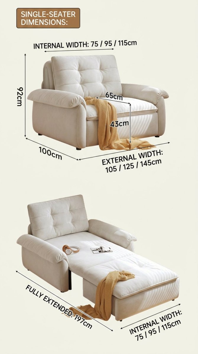Electric Sofa Bed (Remote + Voice Control) - Androf