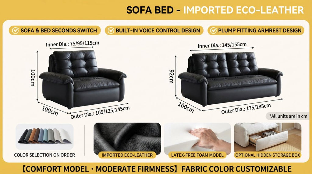 Electric Sofa Bed (Remote + Voice Control) - Androf