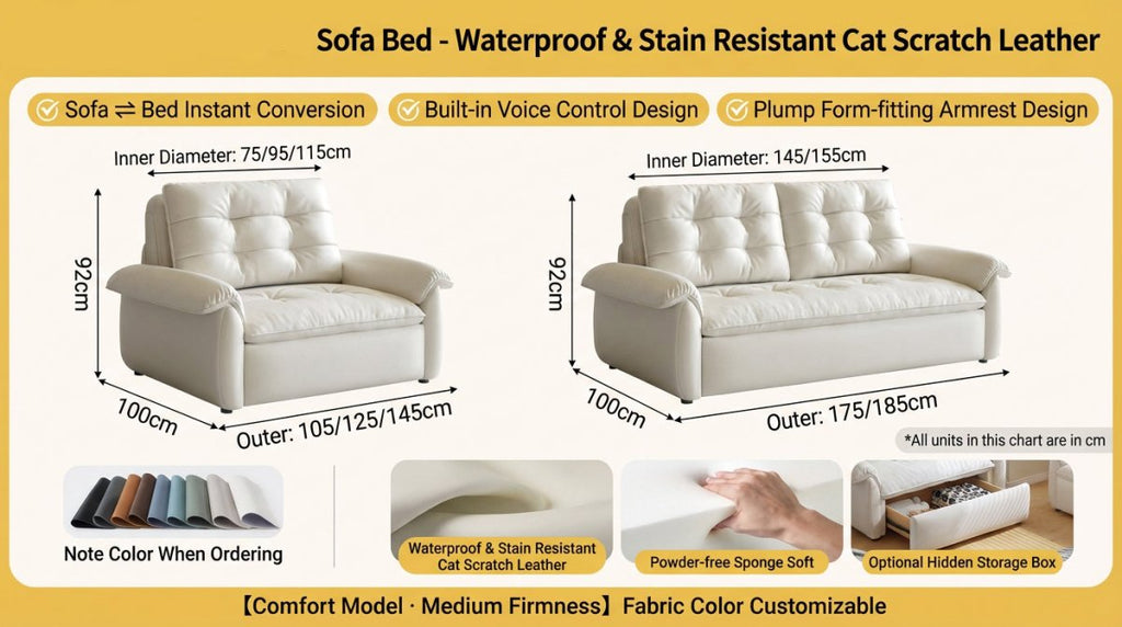 Electric Sofa Bed (Remote + Voice Control) - Androf