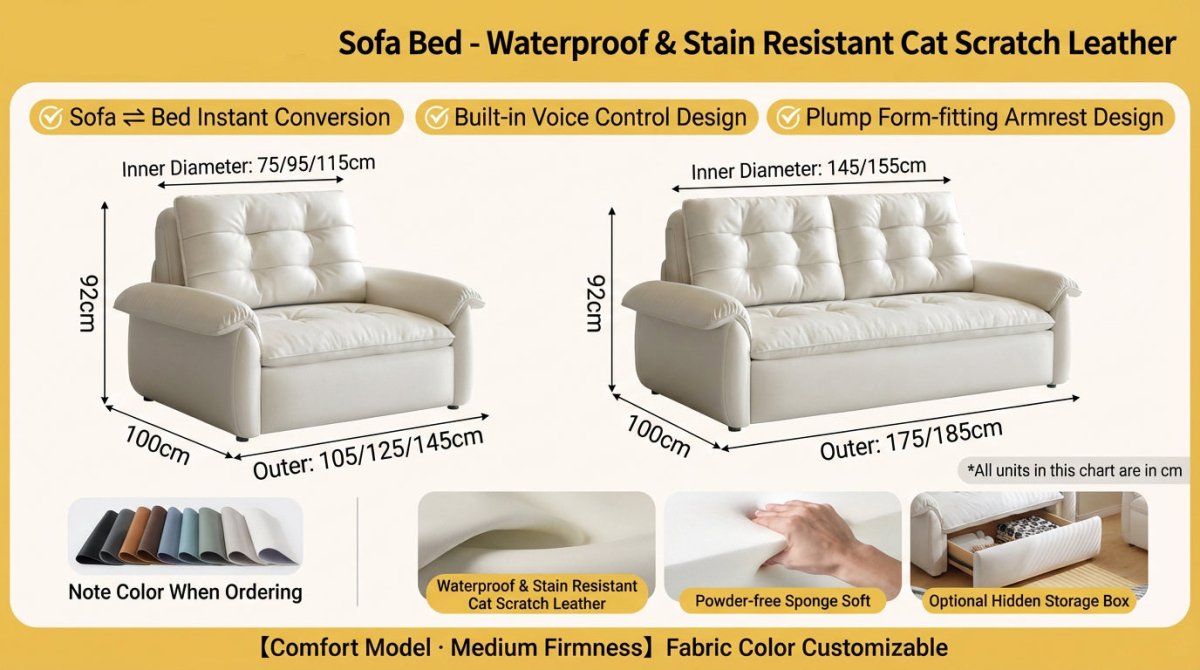 Electric Sofa Bed (Remote + Voice Control) - Androf