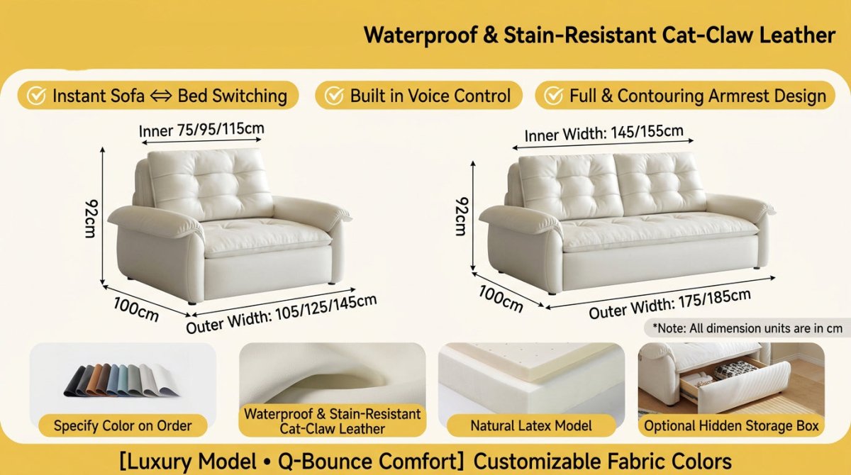 Electric Sofa Bed (Remote + Voice Control) - Androf