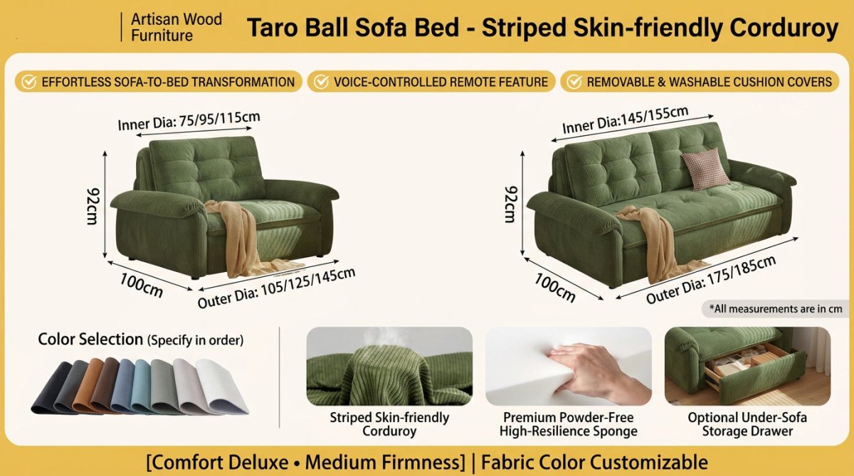 Electric Sofa Bed (Remote + Voice Control) - Androf