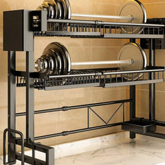 Expandable 2 - Tier Stainless Steel Sink Dish Rack with Cutlery & Chopstick Holders - Androf