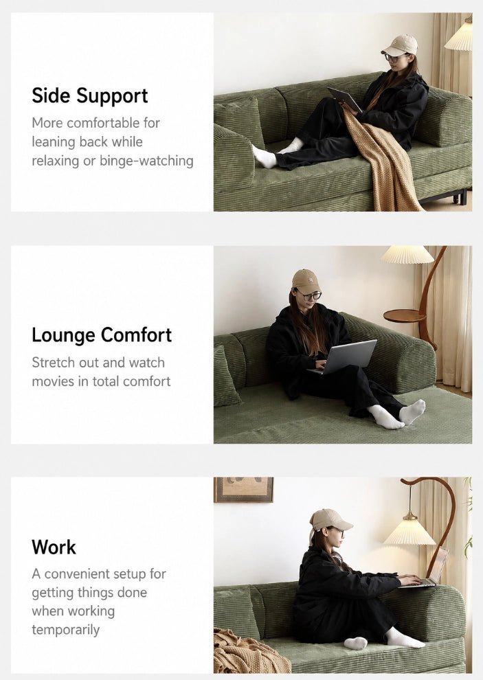 French-Inspired Convertible Sofa Bed with Latex-Enhanced Comfort - Androf