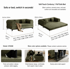 French-Inspired Convertible Sofa Bed with Latex-Enhanced Comfort - Androf