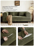 French-Inspired Convertible Sofa Bed with Latex-Enhanced Comfort - Androf