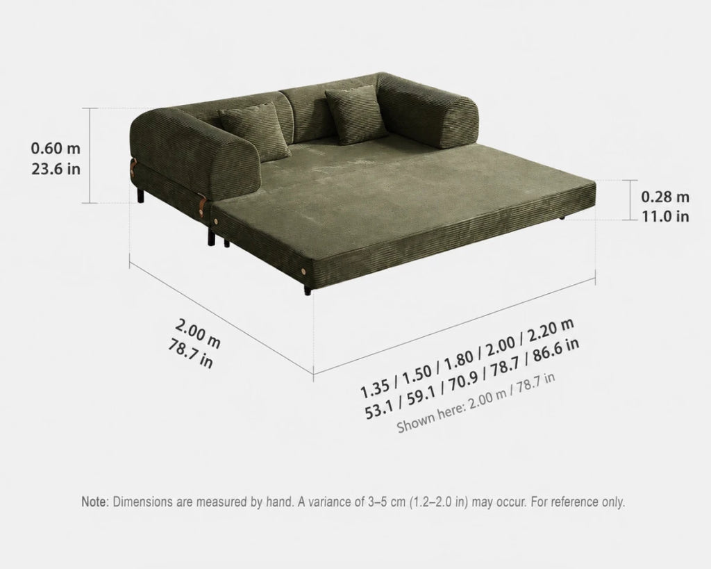 French-Inspired Convertible Sofa Bed with Latex-Enhanced Comfort - Androf