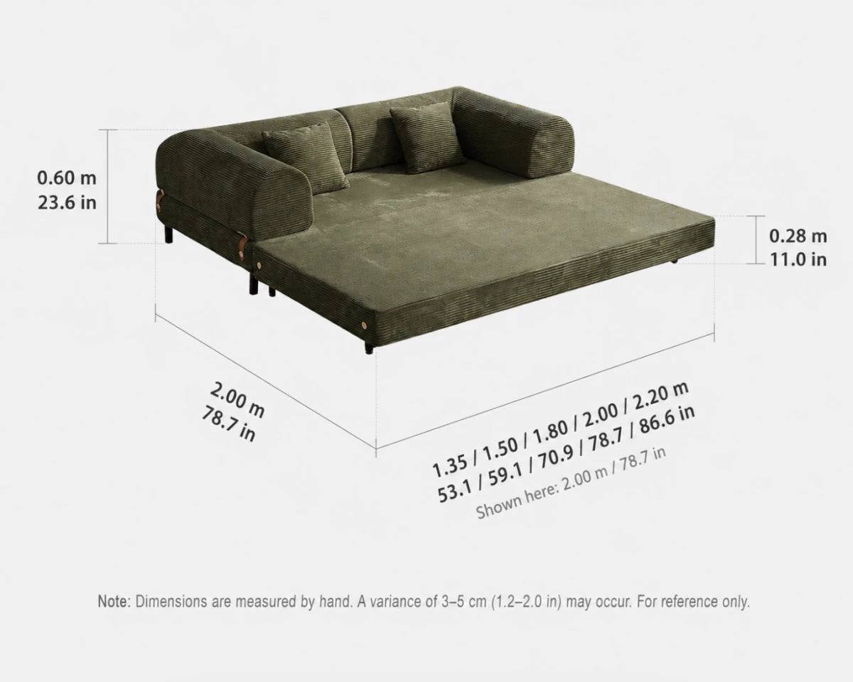 French-Inspired Convertible Sofa Bed with Latex-Enhanced Comfort - Androf