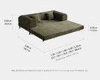 French-Inspired Convertible Sofa Bed with Latex-Enhanced Comfort - Androf