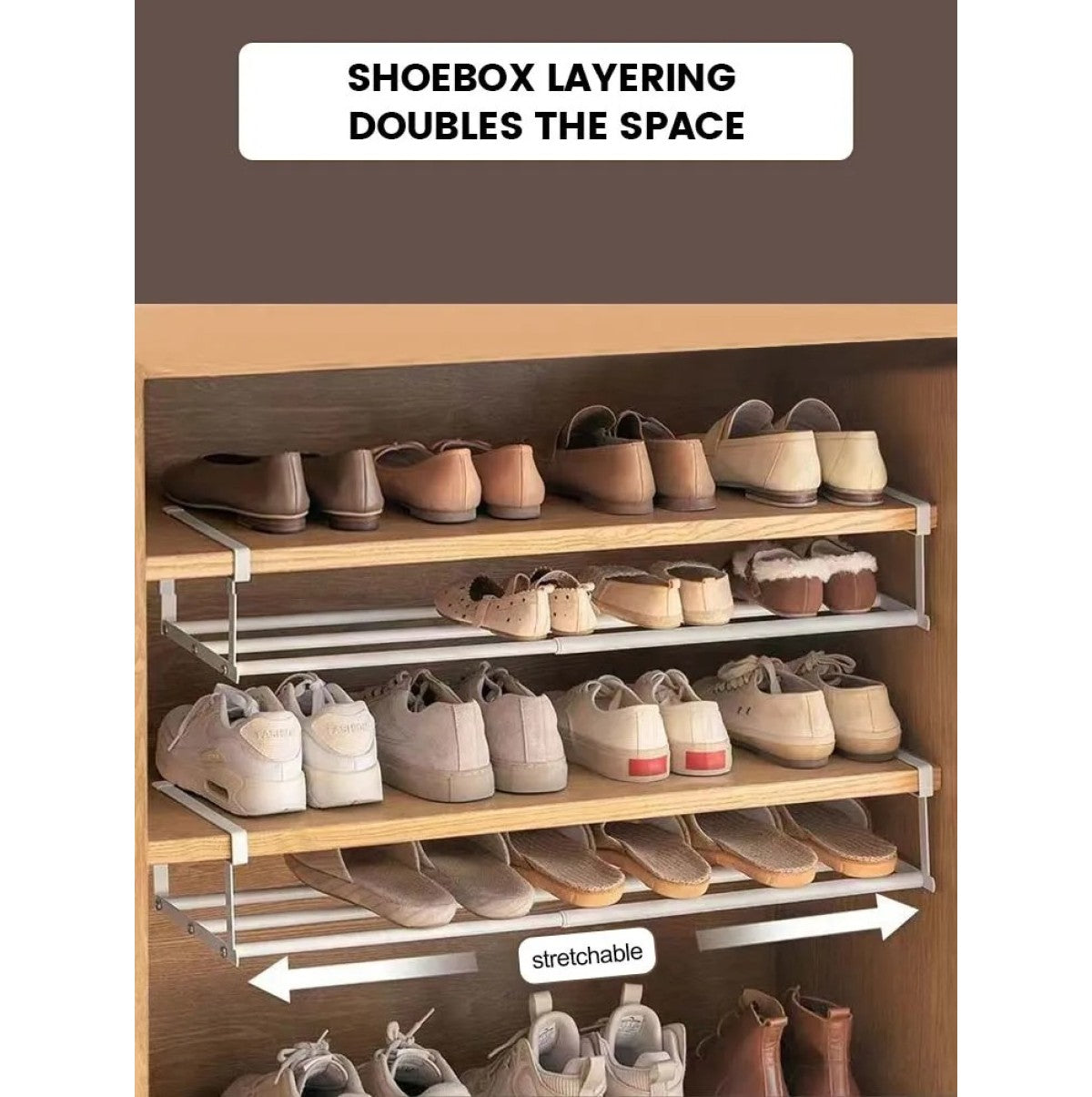 Expandable Multi-Layer Shoe Organizer