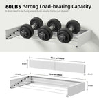 Laundry Drying Rack Collapsible Wall Mounted Clothes Drying Rack Length 80cm&1meter 5 Aluminum Rods, 60lb Capacity Laundry Racks - Androf