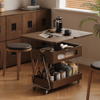 Lift-Up Expandable Rolling Coffee Table with Storage - Androf