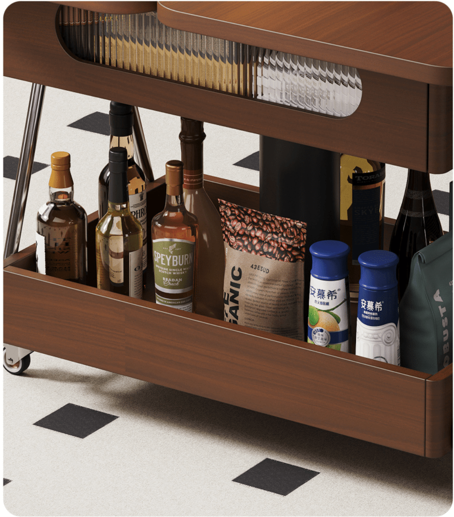 Lift-Up Expandable Rolling Coffee Table with Storage - Androf