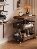 Lift-Up Expandable Rolling Coffee Table with Storage - Androf