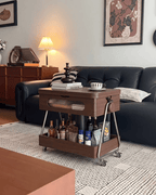 Lift-Up Expandable Rolling Coffee Table with Storage - Androf
