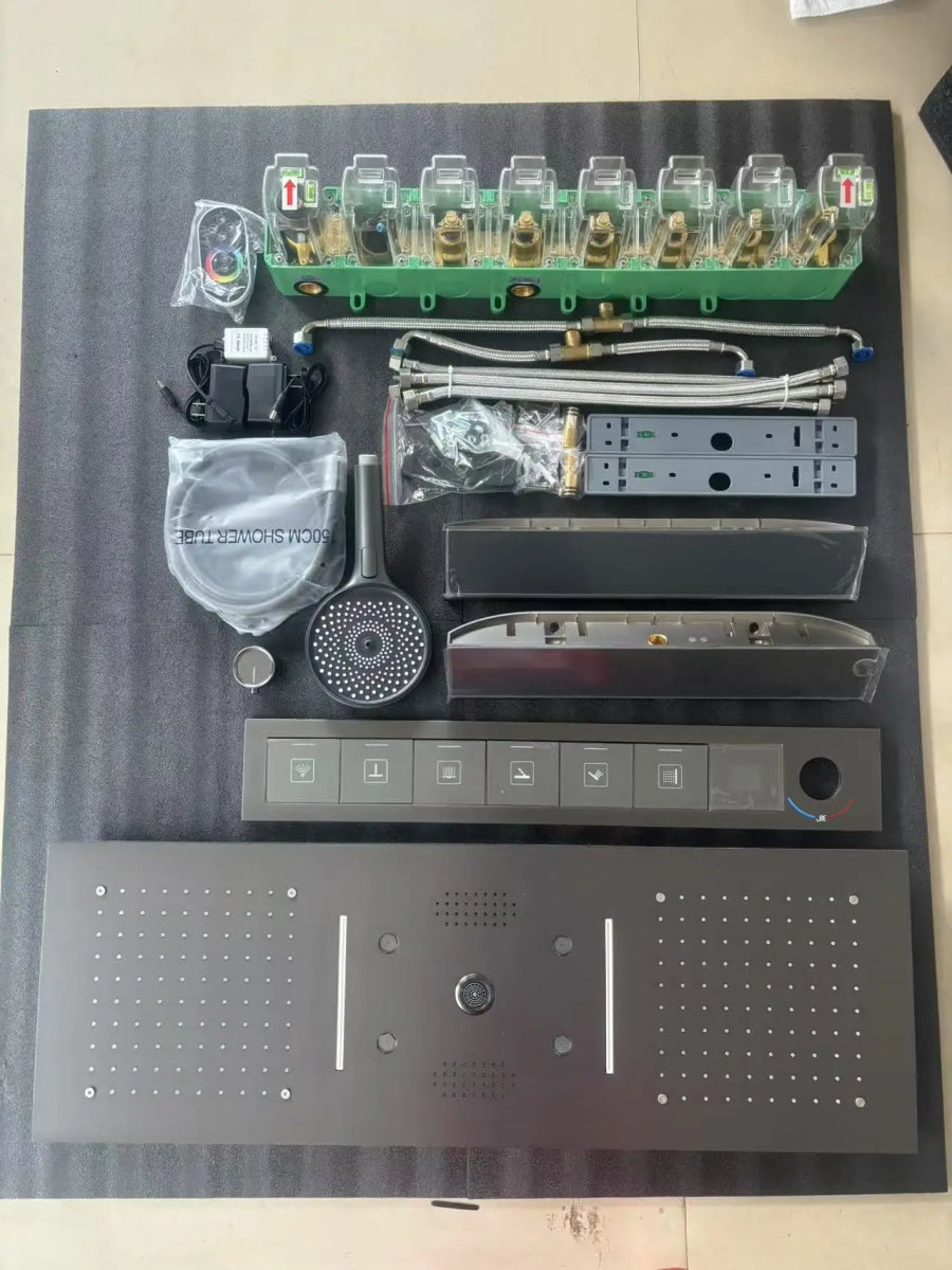 Luxury Wall - Mounted Rainfall Shower Set – 6 Functions - Androf