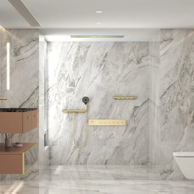 Luxury Wall - Mounted Rainfall Shower Set – 6 Functions - Androf Image principale du produit