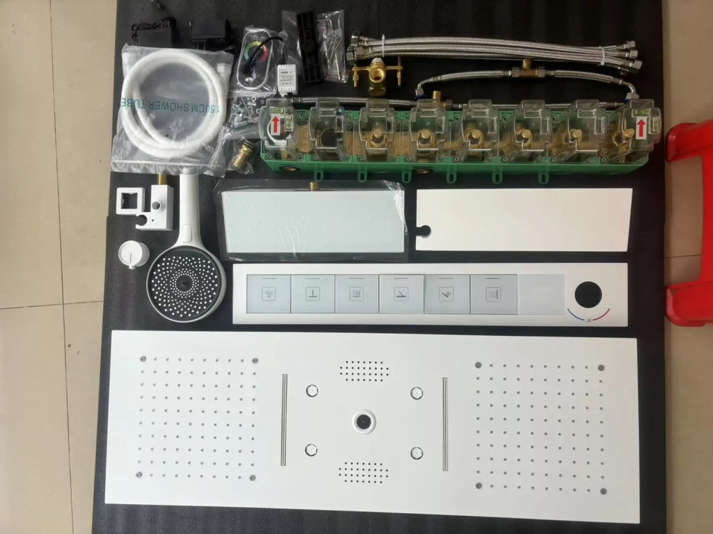 Luxury Wall - Mounted Rainfall Shower Set – 6 Functions - Androf