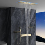 Luxury Wall - Mounted Rainfall Shower Set – 6 Functions - Androf