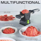 18-Blade Multifunctional Meat Slicer – Adjustable Thickness Manual Cutter for Slices, Strips, Minced & Shredded Meat