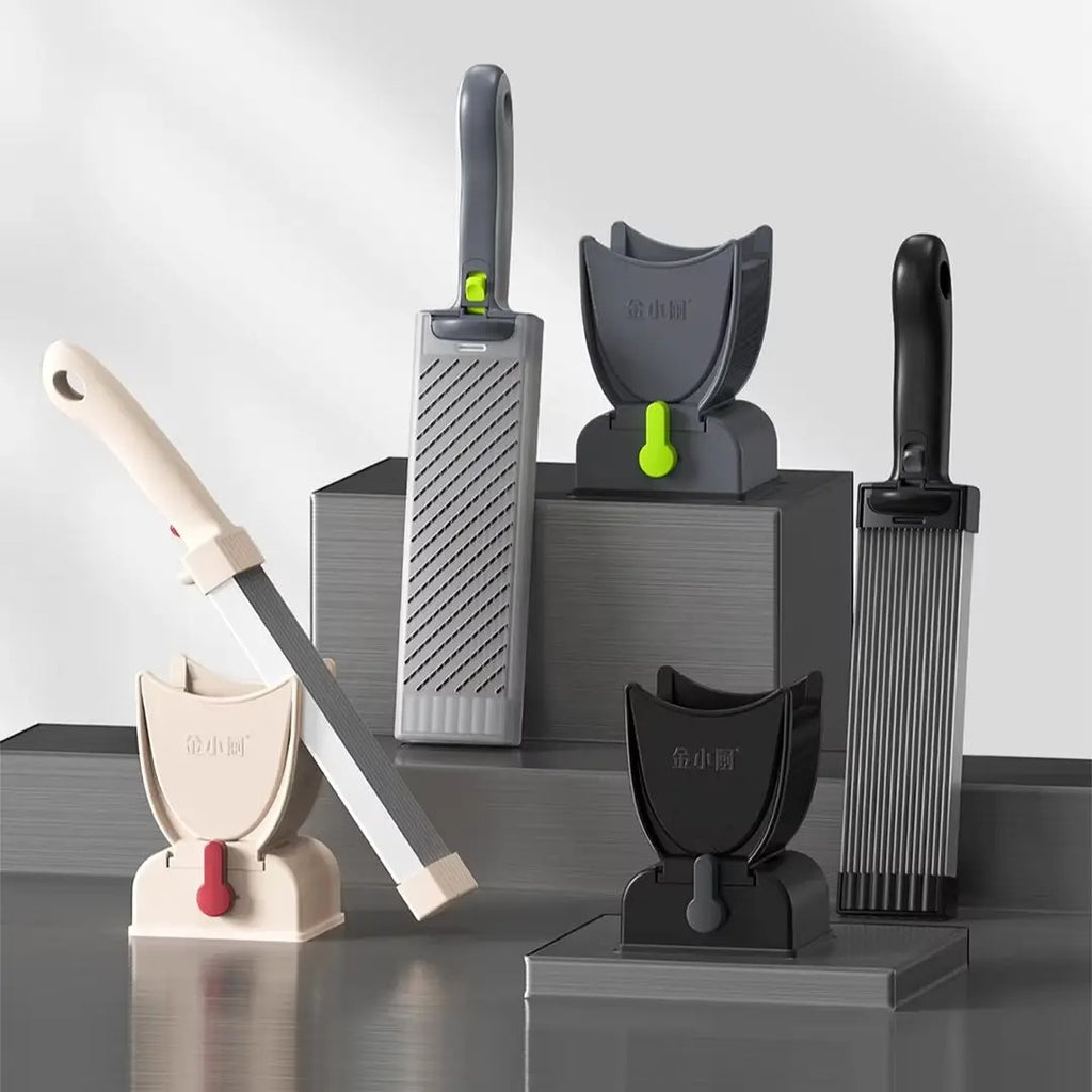 18-Blade Multifunctional Meat Slicer – Adjustable Thickness Manual Cutter for Slices, Strips, Minced & Shredded Meat