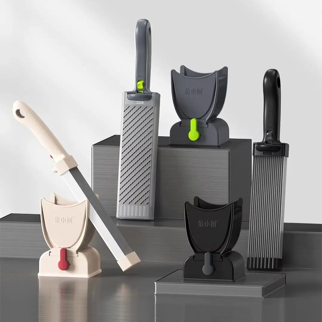 18-Blade Multifunctional Meat Slicer – Adjustable Thickness Manual Cutter for Slices, Strips, Minced & Shredded Meat