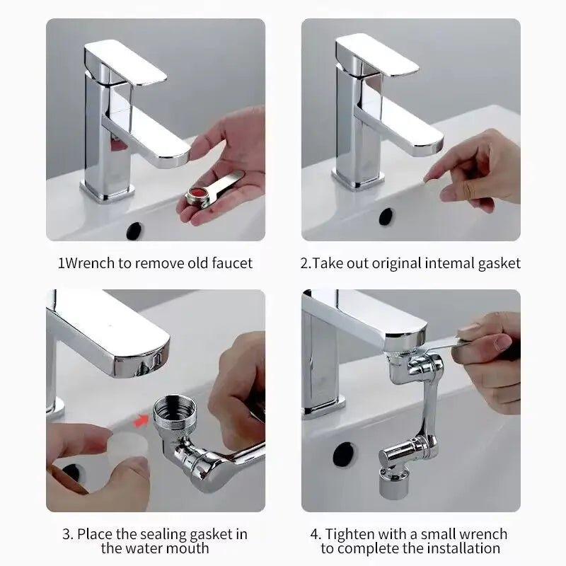 Metal Robotic Arm Faucet Extender - Androf