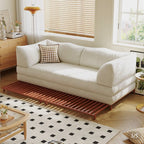 Modern Convertible Lounge Sofa — Deep Seat, Detachable Covers &amp; Expandable Frame - Androf