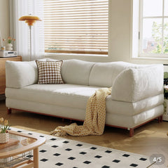 Modern Convertible Lounge Sofa — Deep Seat, Detachable Covers &amp; Expandable Frame - Androf