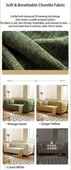 Modern Convertible Lounge Sofa — Deep Seat, Detachable Covers &amp; Expandable Frame - Androf