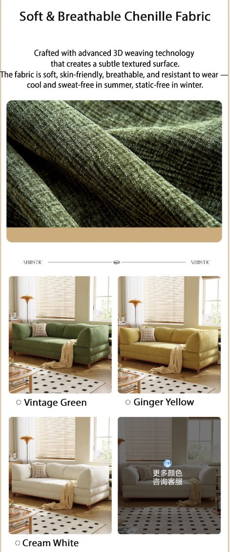 Modern Convertible Lounge Sofa — Deep Seat, Detachable Covers &amp; Expandable Frame - Androf