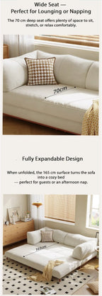 Modern Convertible Lounge Sofa — Deep Seat, Detachable Covers &amp; Expandable Frame - Androf