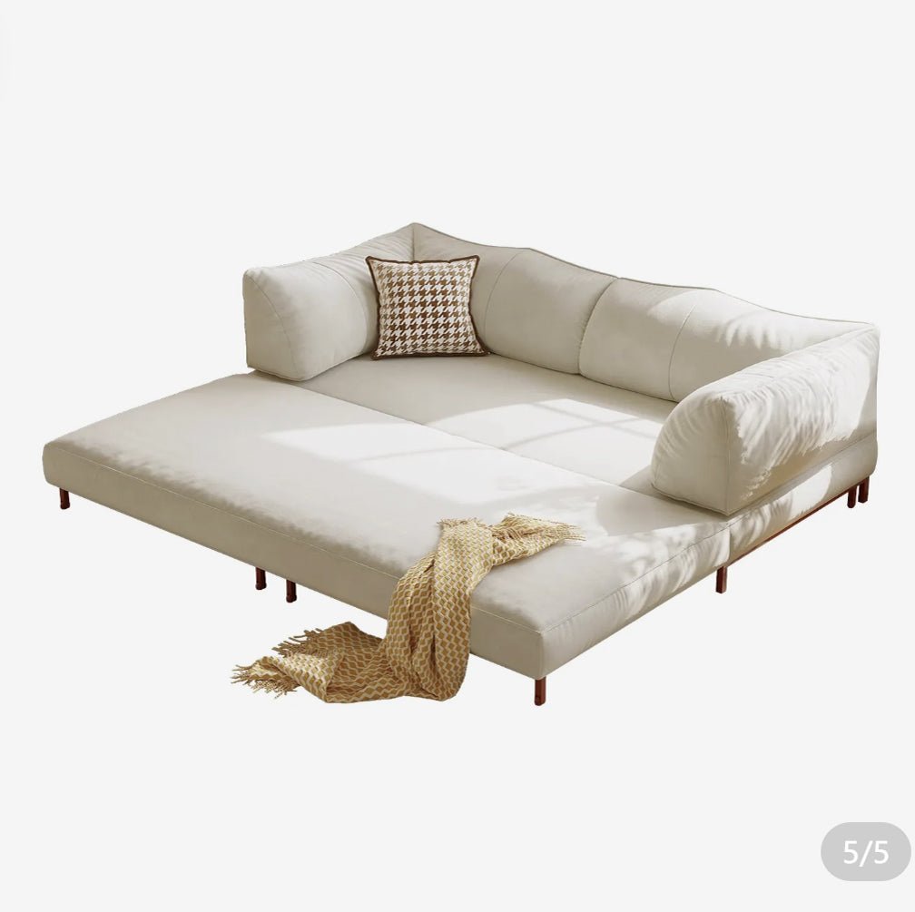 Modern Convertible Lounge Sofa — Deep Seat, Detachable Covers &amp; Expandable Frame - Androf