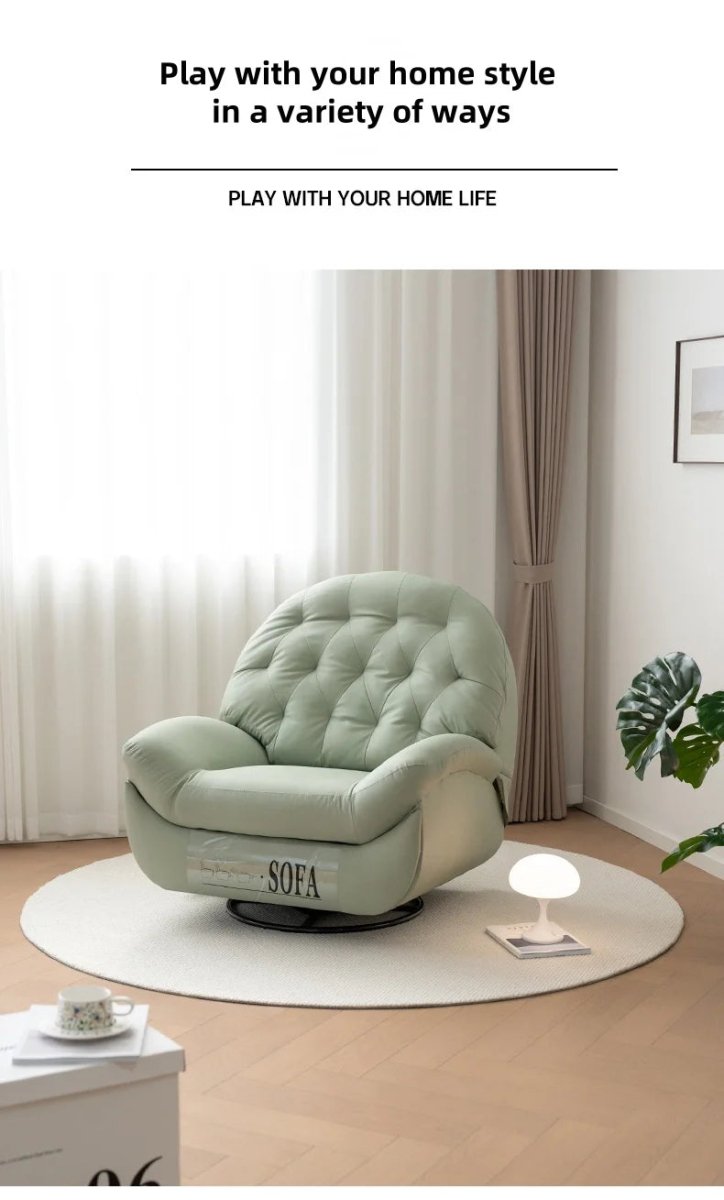 Modern Multifunction Reclining Sofa Chair – 360° Swivel, Adjustable Backrest, Full - Body Comfort - Androf
