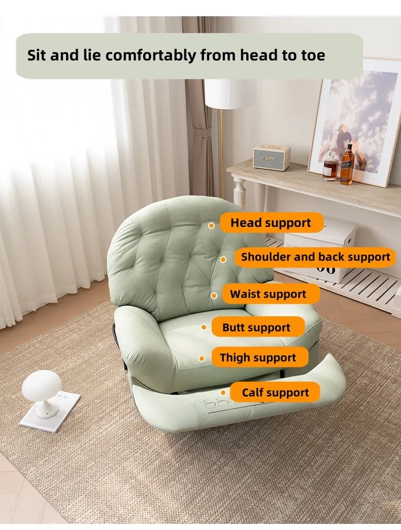 Modern Multifunction Reclining Sofa Chair – 360° Swivel, Adjustable Backrest, Full - Body Comfort - Androf