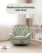 Modern Multifunction Reclining Sofa Chair – 360° Swivel, Adjustable Backrest, Full - Body Comfort - Androf