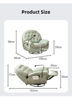 Modern Multifunction Reclining Sofa Chair – 360° Swivel, Adjustable Backrest, Full - Body Comfort - Androf