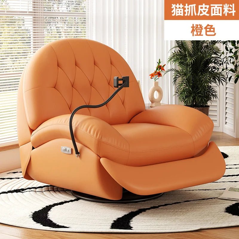 Modern Multifunction Reclining Sofa Chair – 360° Swivel, Adjustable Backrest, Full - Body Comfort - Androf
