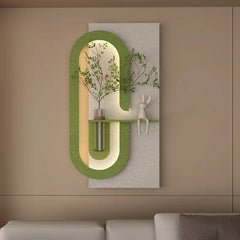 Modern Wall - Mounted LED Art Shelf with Glass Vase - Androf