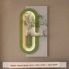 Modern Wall - Mounted LED Art Shelf with Glass Vase - Androf