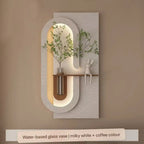 Modern Wall - Mounted LED Art Shelf with Glass Vase - Androf