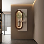 Modern Wall - Mounted LED Art Shelf with Glass Vase - Androf