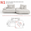 Modular Electric Cloud Sofa with Independent Adjustable Backrests - Androf