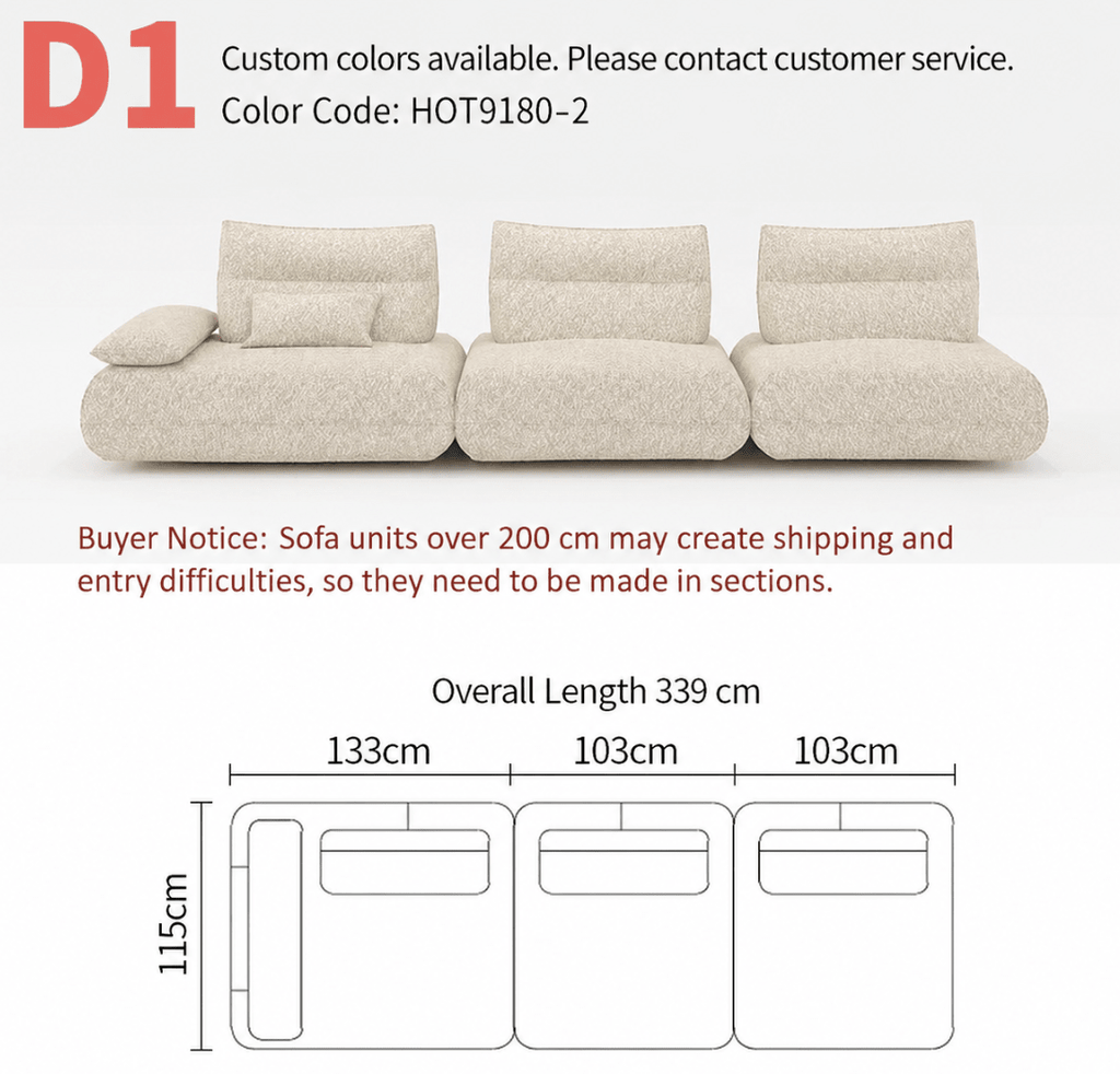 Modular Electric Cloud Sofa with Independent Adjustable Backrests - Androf