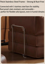 Modular Oil Wax Leather Sofa Bed - Androf