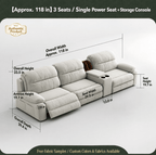 Modular Zero-Wall Power Reclining Sectional Sofa with Storage Console - Androf