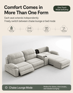 Modular Zero-Wall Power Reclining Sectional Sofa with Storage Console - Androf