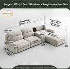Modular Zero-Wall Power Reclining Sectional Sofa with Storage Console - Androf