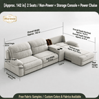 Modular Zero-Wall Power Reclining Sectional Sofa with Storage Console - Androf